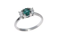 Ring Guerretta Gioielli Woman Anello Con Smeraldo in White Gold Smeraldo 0.39 Ct ABSM32-14 - ABSM32-14